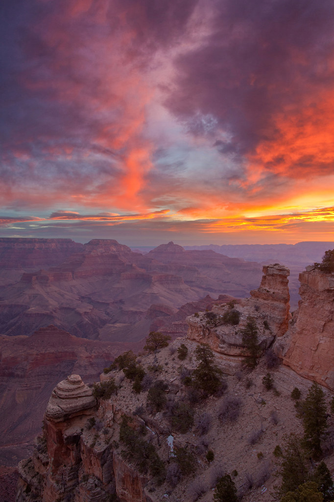 Grand Canyon Sunrise From Yaki Point, Moe, Brian and I