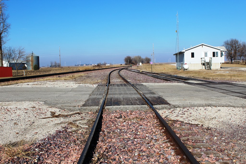 McCallsburg, Iowa, Railroad Track, Siding Looking north