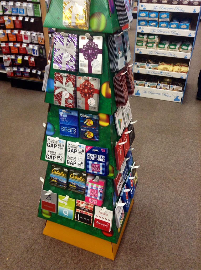 Gift Card Display, Christmas Tree Design, at Rite Aid 2014