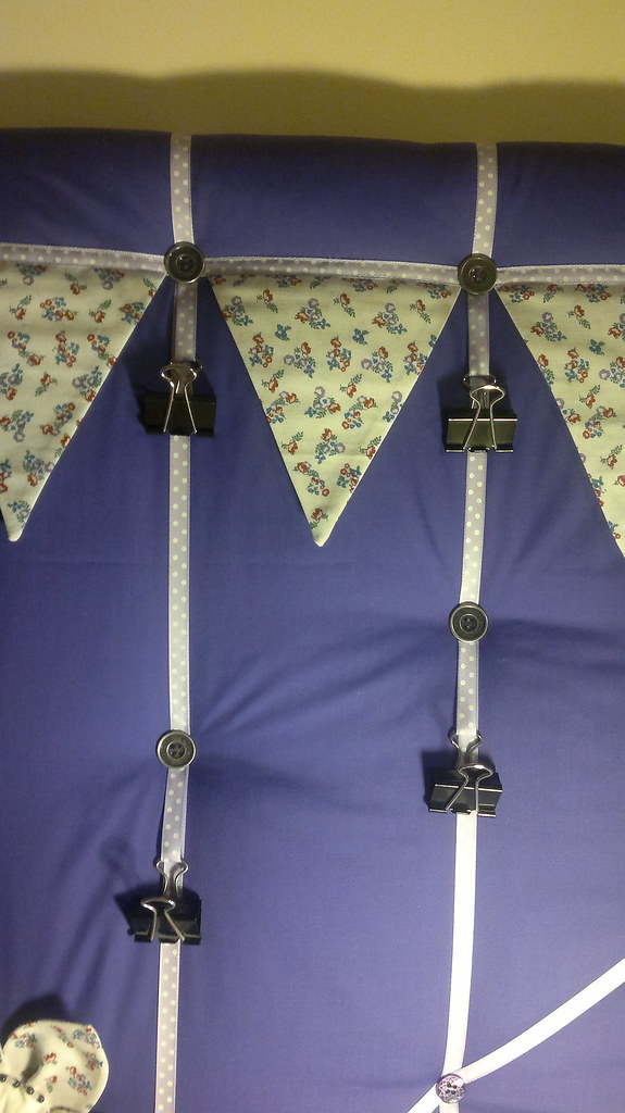 Notice board clips Fabric covered notice board Sharon Puleston Flickr