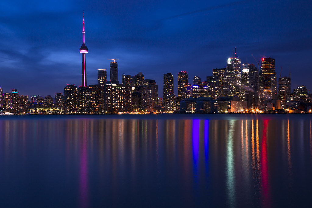 Toronto Skyline dusk City of Toronto, as seen from Ward'… Flickr