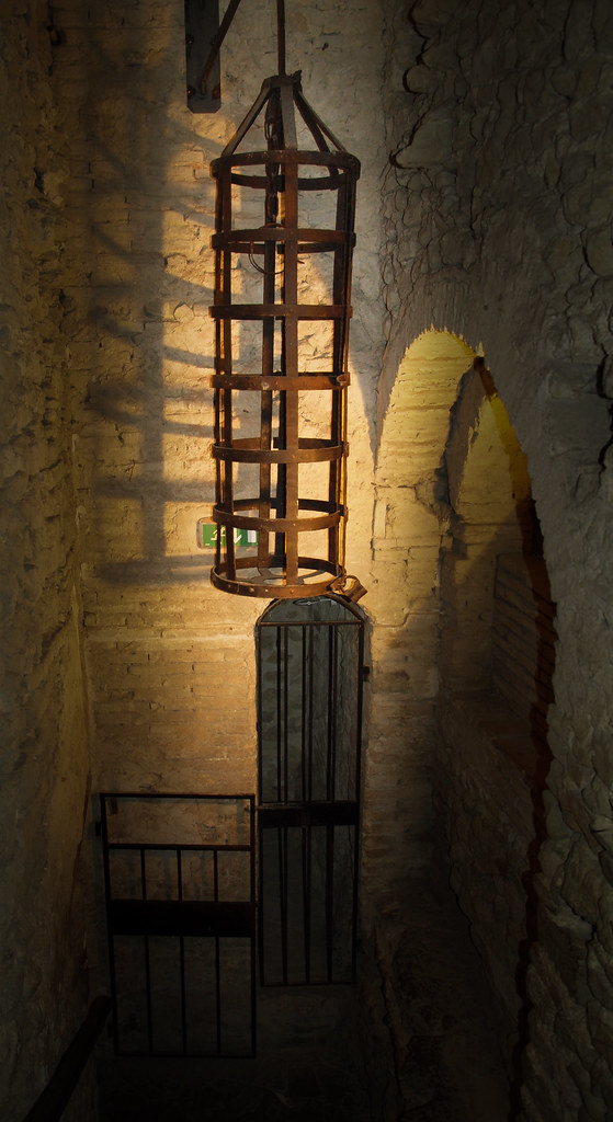 A hanging prisoner cage in the dungeons of the fortress of SanLeo