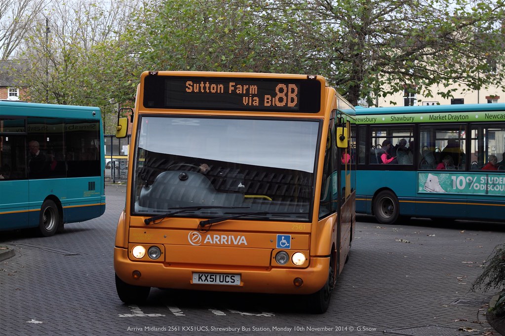 Arriva Midlands 2561 KX51UCS Shrewsbury Bus Station Monday… Flickr