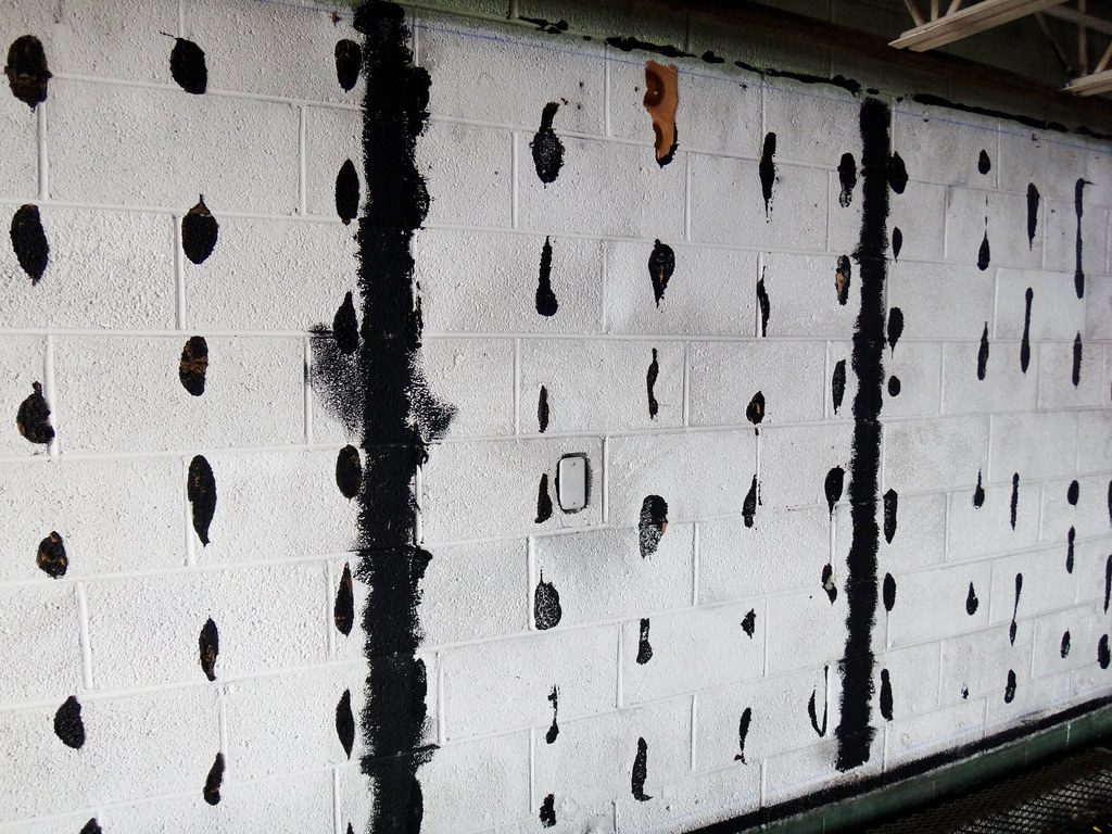 Black Asbestos Construction Adhesive Daubs of ACM construc… Flickr