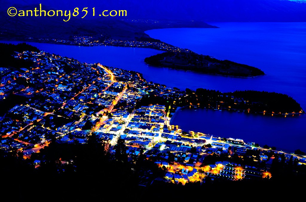 Queenstown Night View Night view of Queenstown from Bob's … Flickr