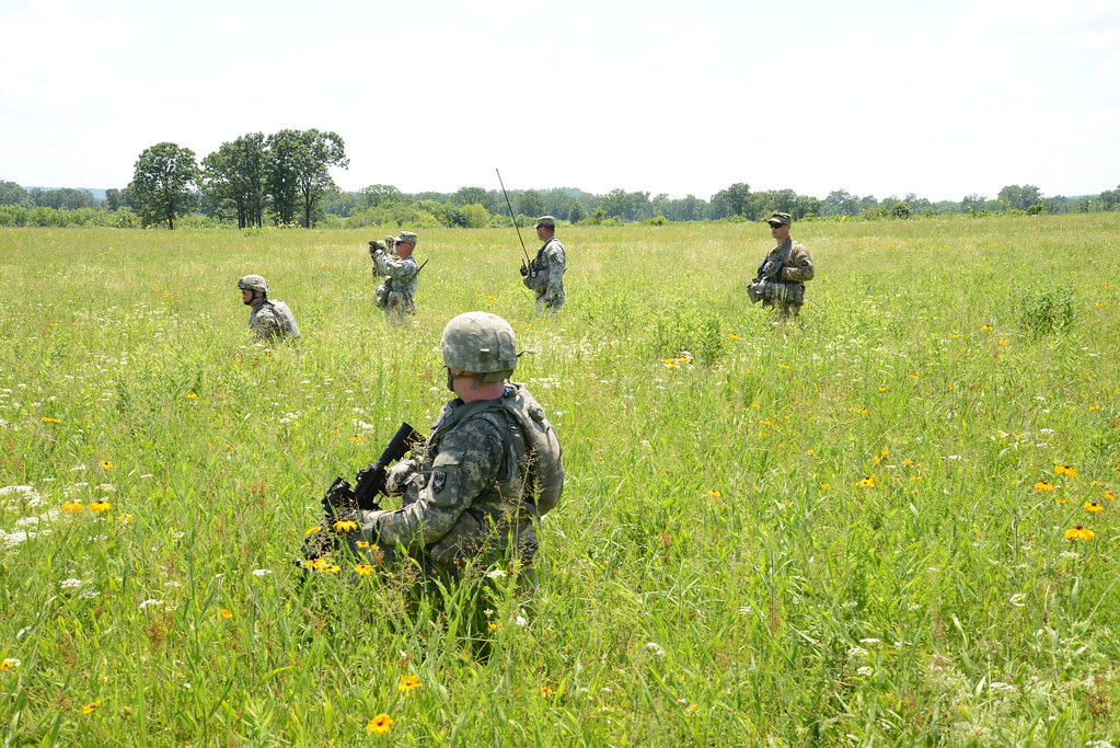 Flanking Maneuvers Guardsmen position for a flanking maneu