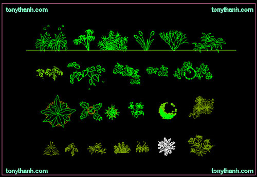 Arbusto Árbol en dibujo autocad pared, arbustos árboles mo… Flickr