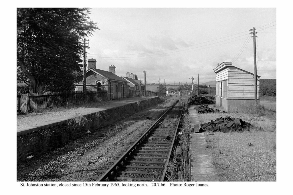 St. Johnston. The closed station looking north. 20.7.66 Flickr