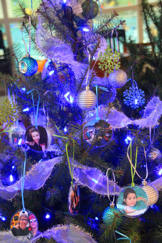 Blue Christmas tree Esquimalt Recreation Centre, Victoria,… Trish