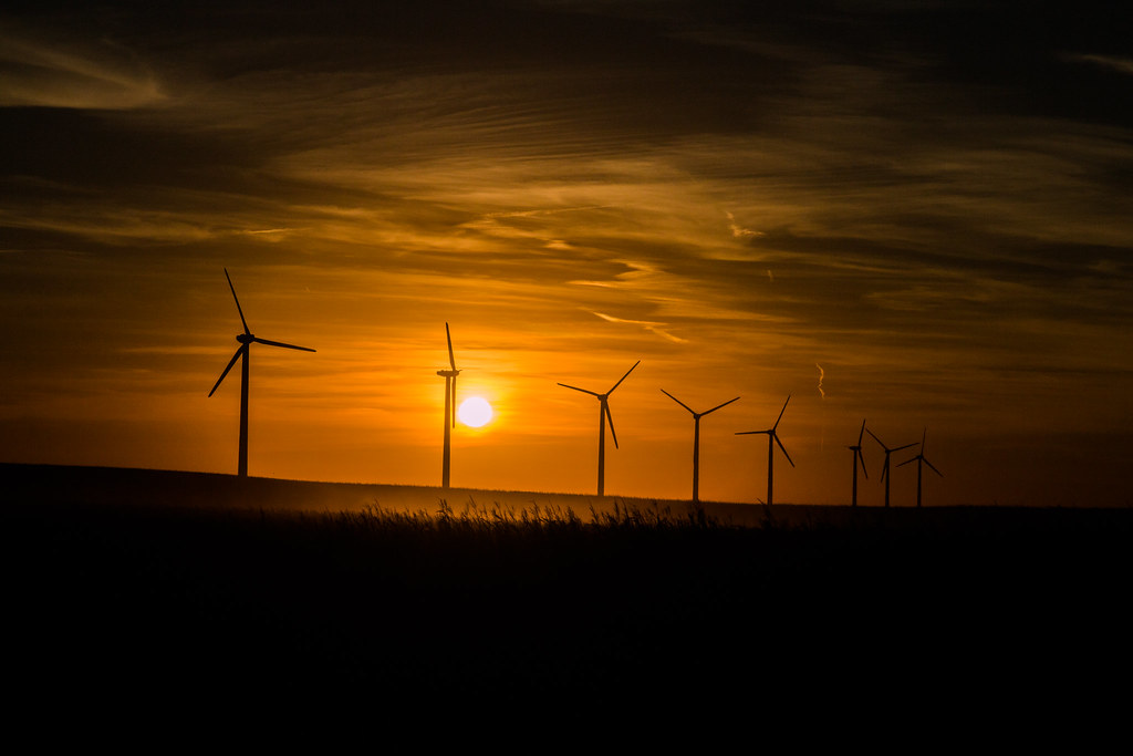 Harvest Sunset Sunset on the wind farm in Blairsburg, Iowa… brian