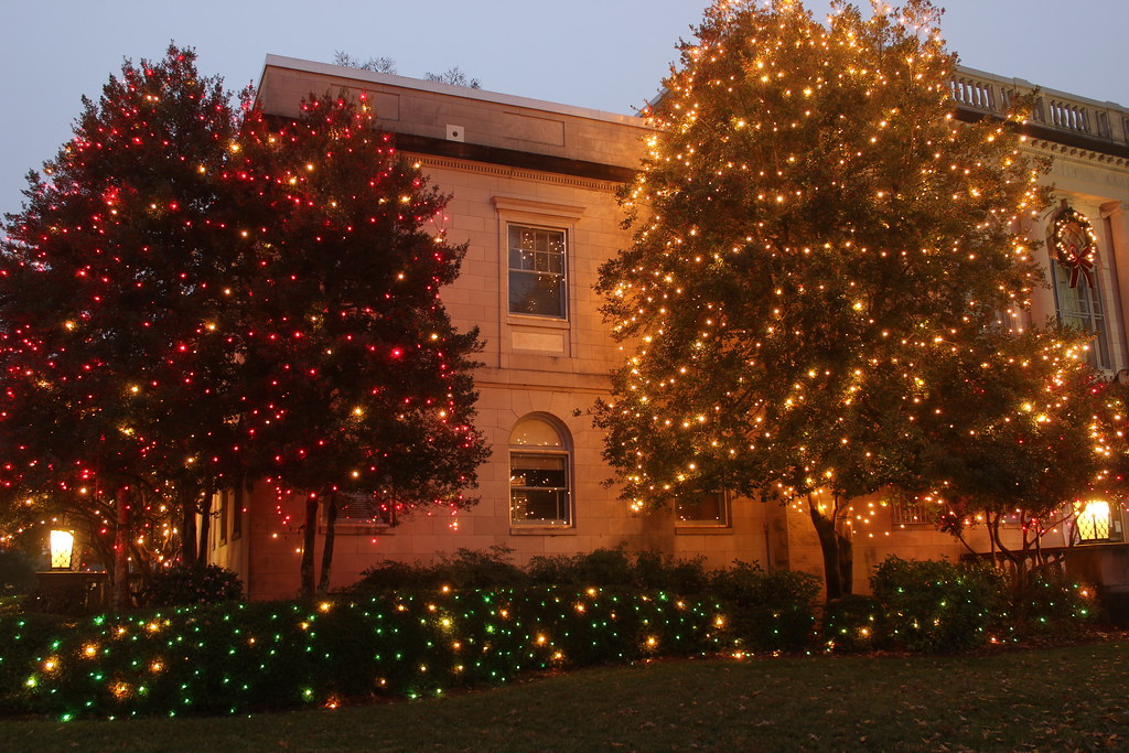 Old Catawba County courthouse lit up for Christmas season … Flickr
