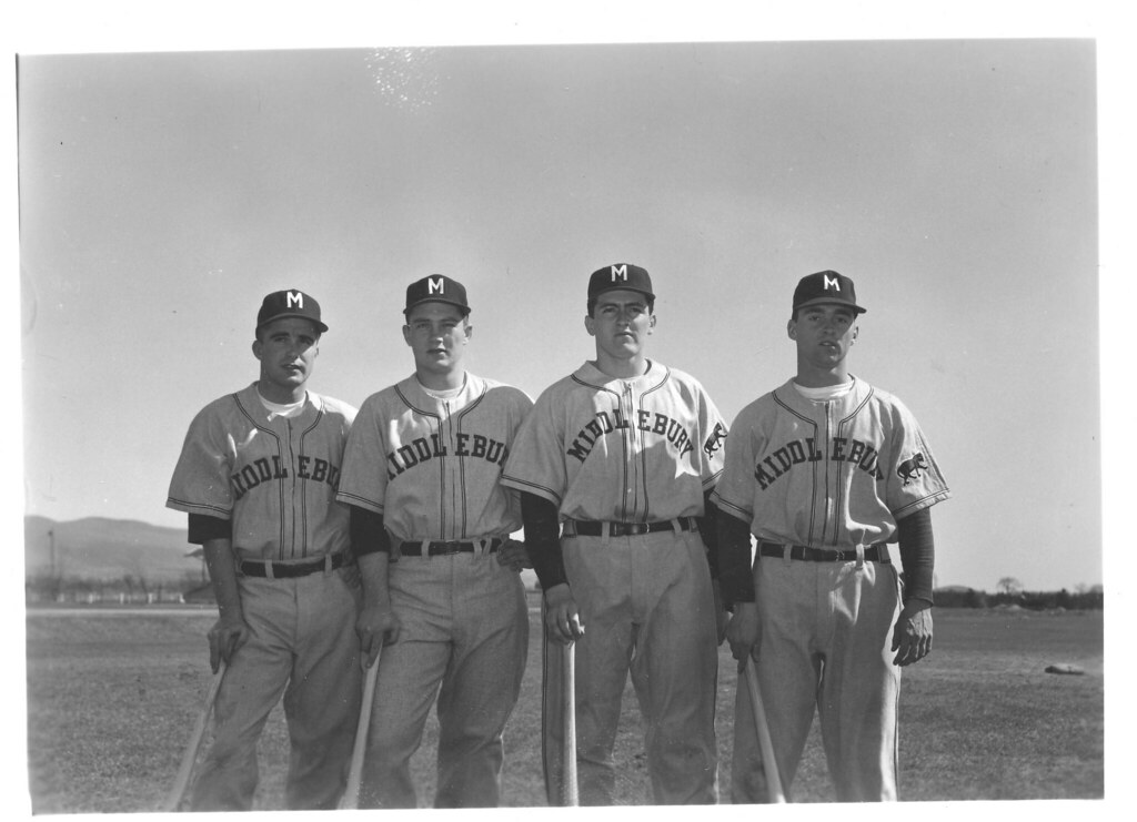 1950s Baseball Players on Porter Field Middlebury College Athletic