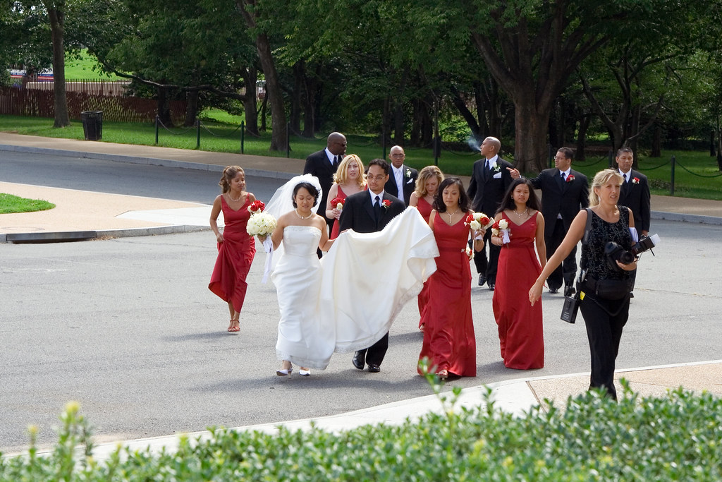 Wedding party Arriving at the Washington Monument mirsasha Flickr