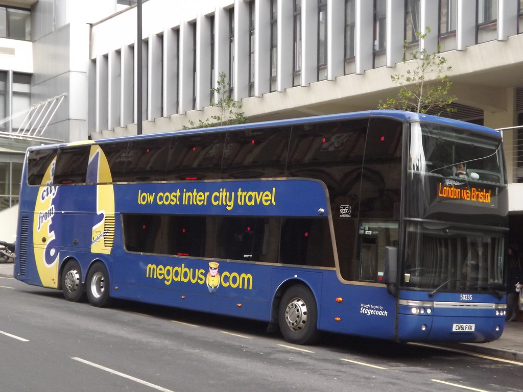 50235 CN61FAK at Colston Tower Megabus pick up, Bristol Chris