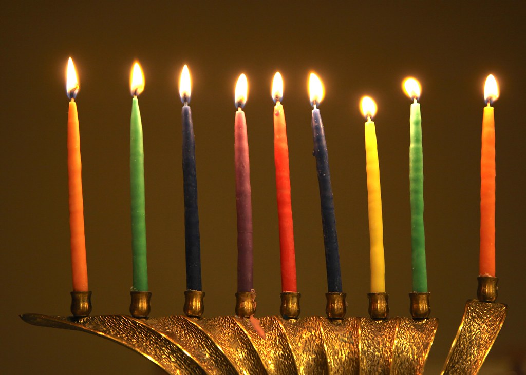 the last day of hanukkah rainbow menorah, sacramento, ca… Flickr