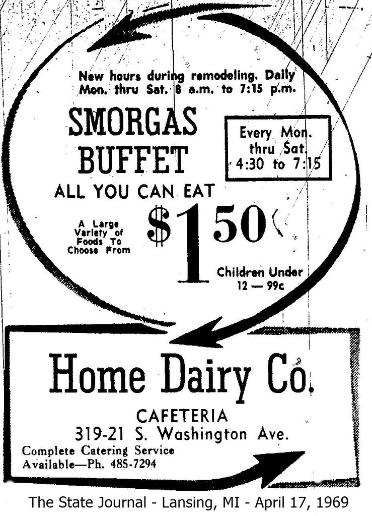 Home Dairy Co. Cafeteria19690417Lansing, MI Timothy Bowman Flickr