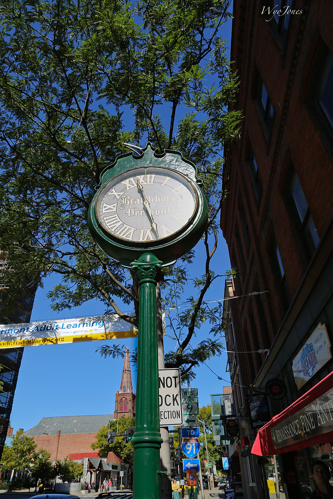 Downtown Clock On Main Street in Brattleboro, Vermont Greg L. Jones