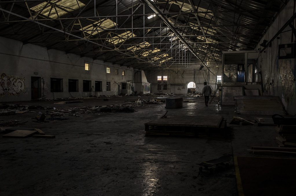 Abandoned warehouse skate hideout Peterborough, UK Meins