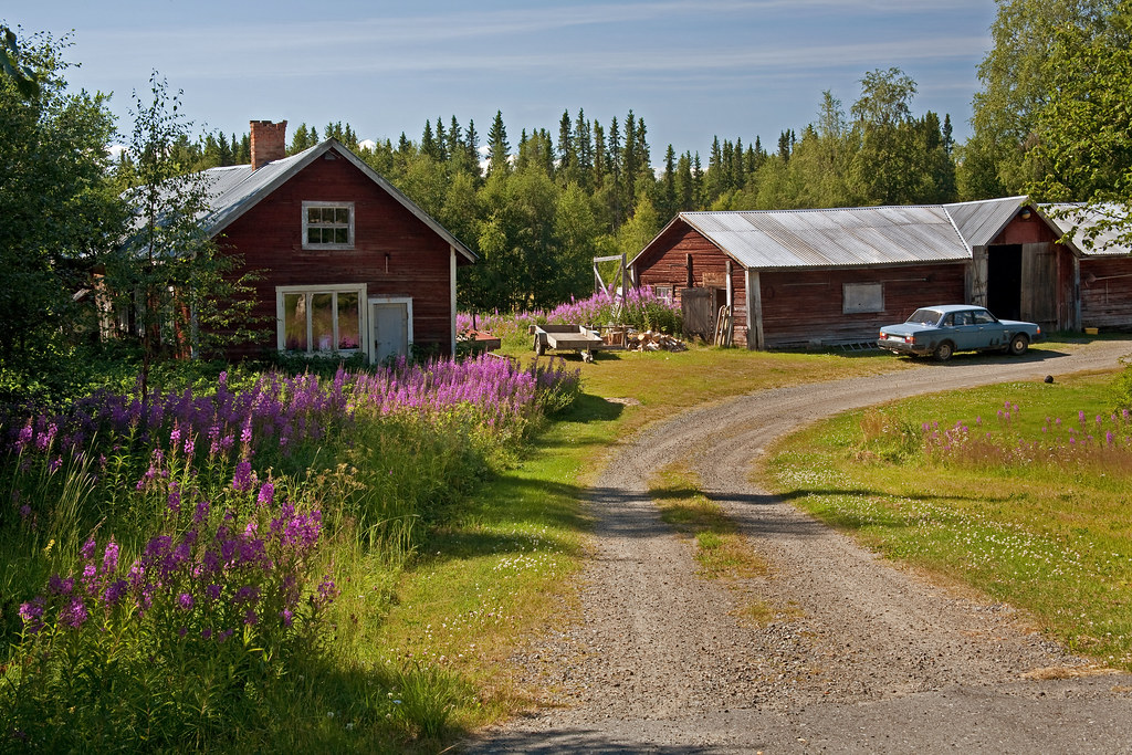 Swedish Farmhouse in Lappland Stekenjokk Vägen Burminordlicht Flickr