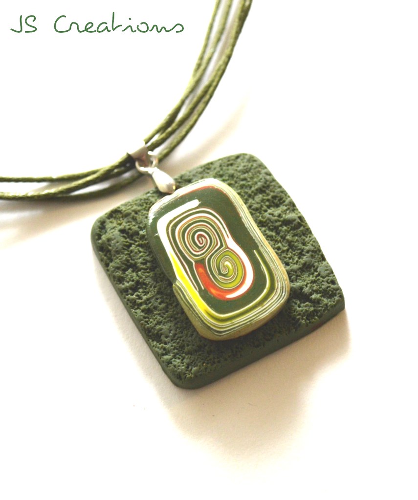 polymer clay pendant JS Creations Ioana S Toader Flickr