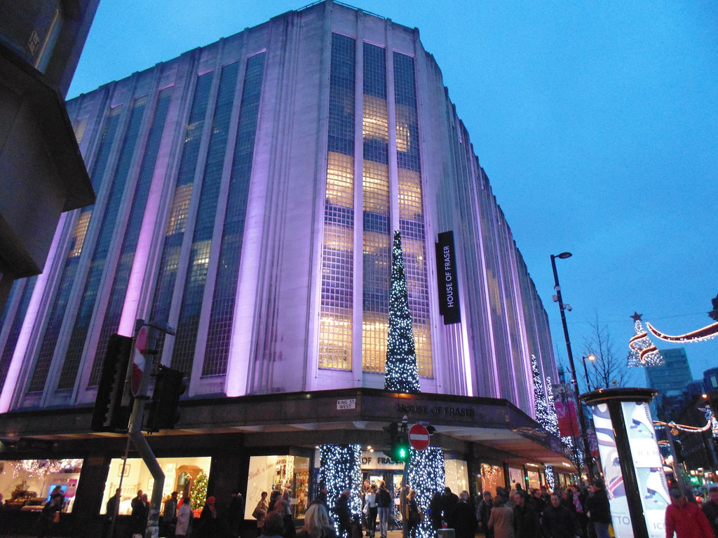 House of Fraser All lit up and with Xmas decorations and l… Flickr