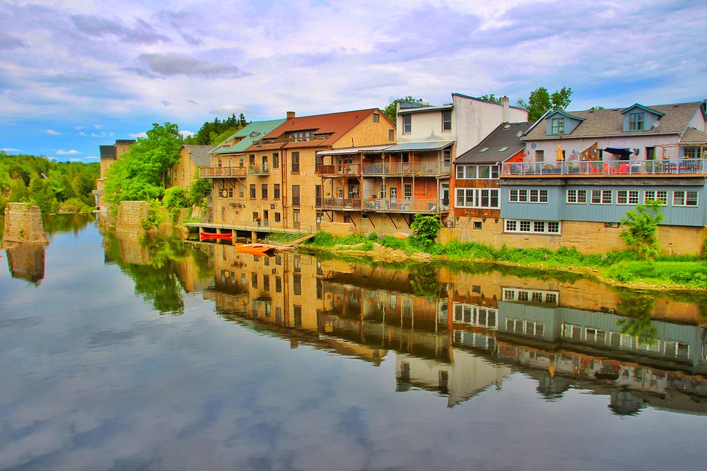 Elora Ontario Canada Reflection Elora is a community i… Flickr