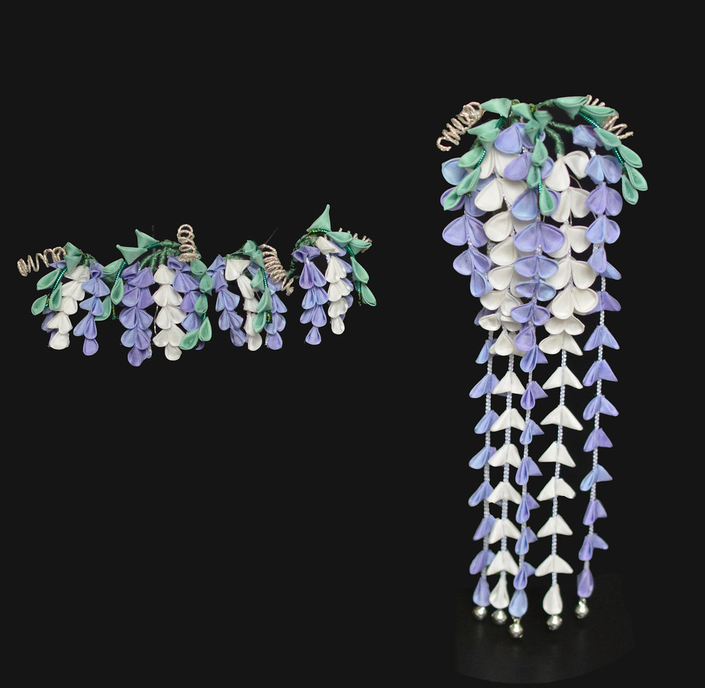 Wisteria Kanzashi Set. Maiko Henshin in Fuji. Handmade tsu… Flickr