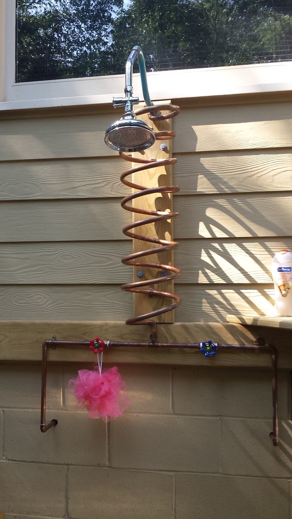 Copper riser The 1/2" soft copper tubing was formed around… Flickr