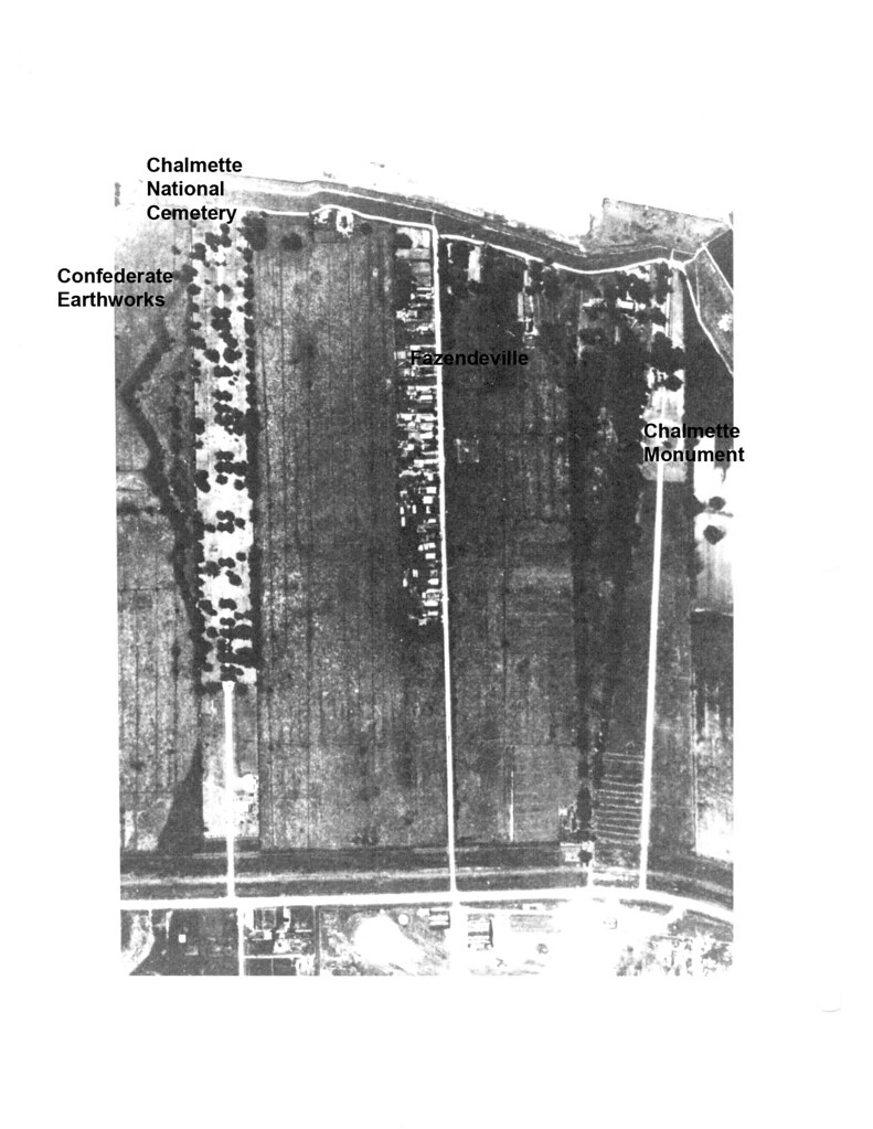 Chalmette Battlefield aerial view 1933 credit US Army Corp… Flickr