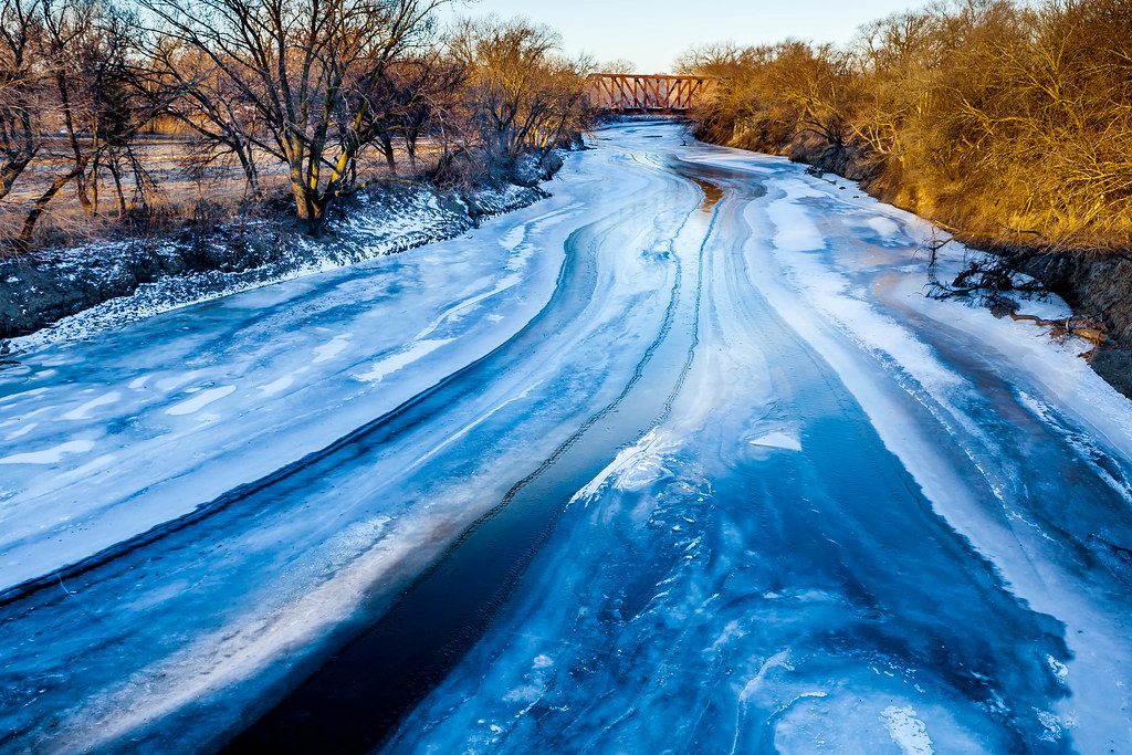 Big Blue River Frozen Big Blue River in Beatrice, NE Garry Jones