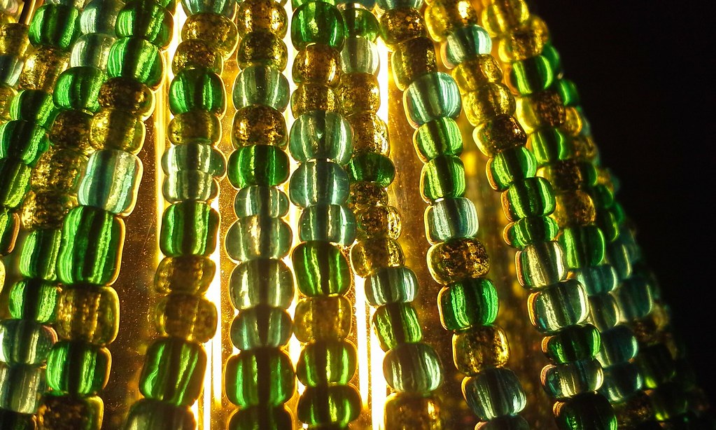 Beaded lamp shade A lampshade I made for the Edison bulb h… Flickr