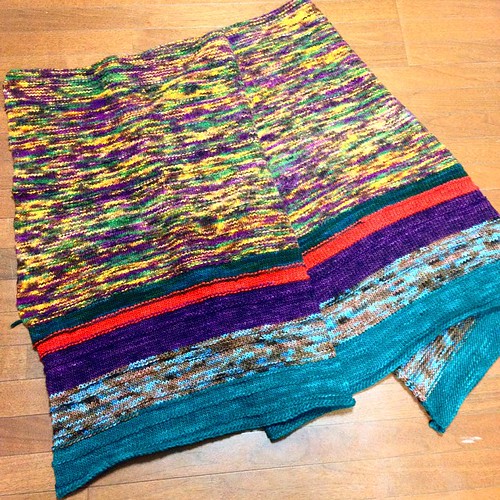 malabrigo blanket is finished. Added 30cm wide this year… Flickr