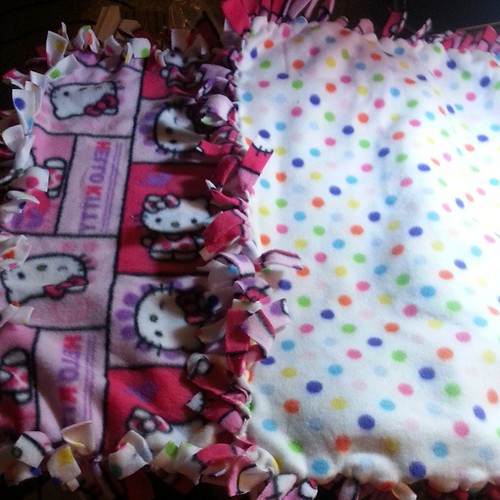 2 baby dolly blankets for my granddaughters done today! On… Flickr