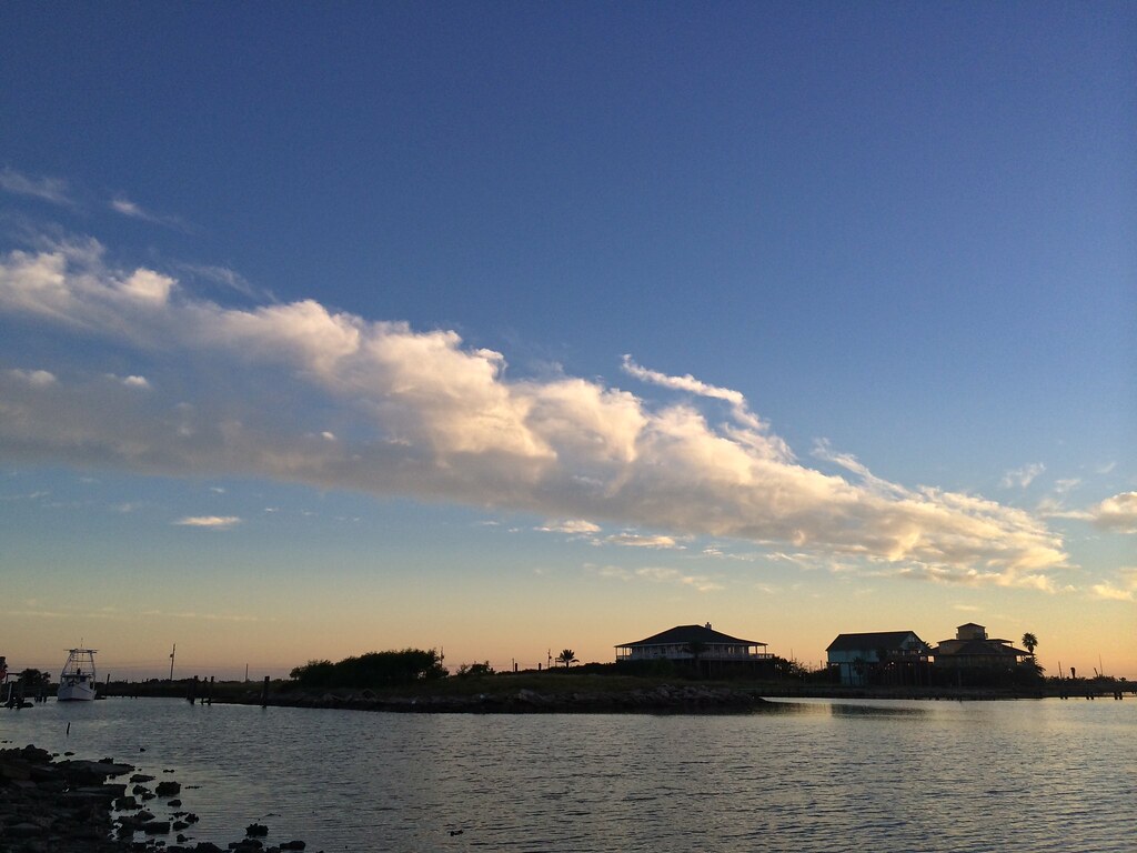 Sunset over Galveston Bay Galveston, TX ThursdayGirl Flickr