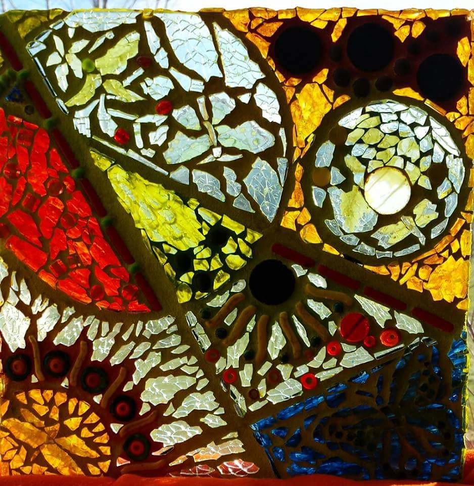 Tempered glass mosaic on 12x12 inch glass tile love_jeanine Flickr