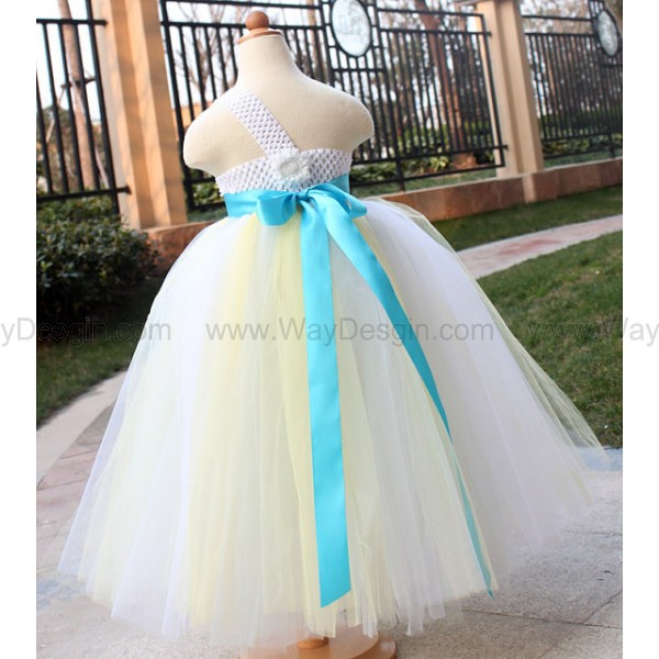 Flower Girl Dress Yellow Grey white Flickr