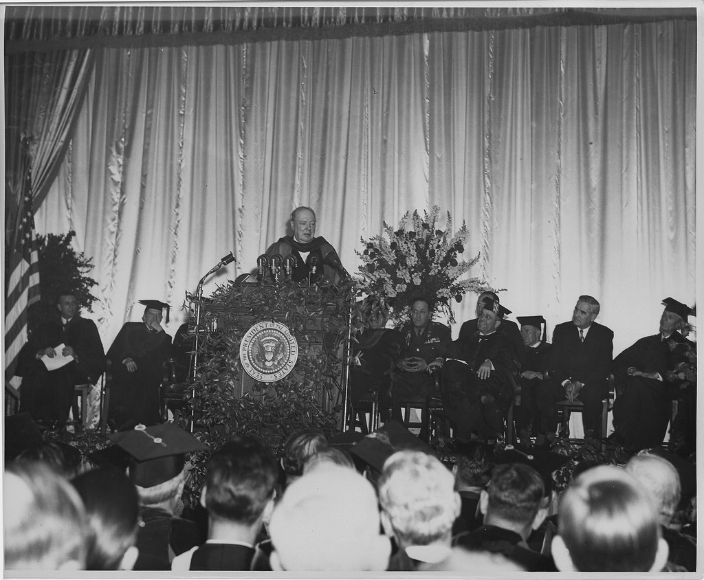 [1946] Winston Churchill Iron Curtain speech at Westminste… Flickr