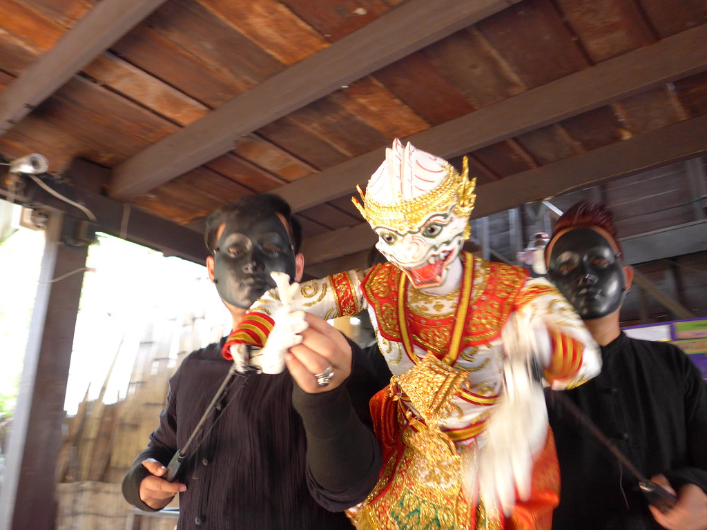 Thai Puppet Theatre Bangkok, Thailand Hanuman and Swami ashabot