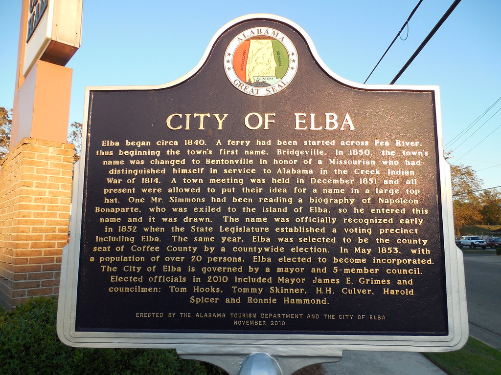 City of Elba Historic Marker In front of city hall in Elba… Flickr