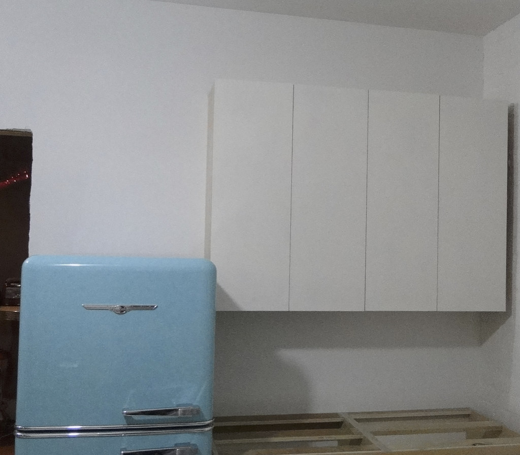 Primed Cabs Installed Kitchen being Fitted before… Flickr