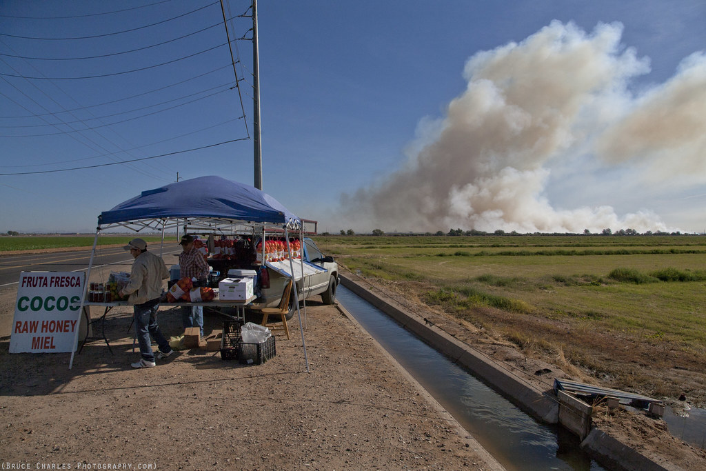 Mulch Fire El Mirage, AZ November 23, 2014 Bruce Charles Flickr