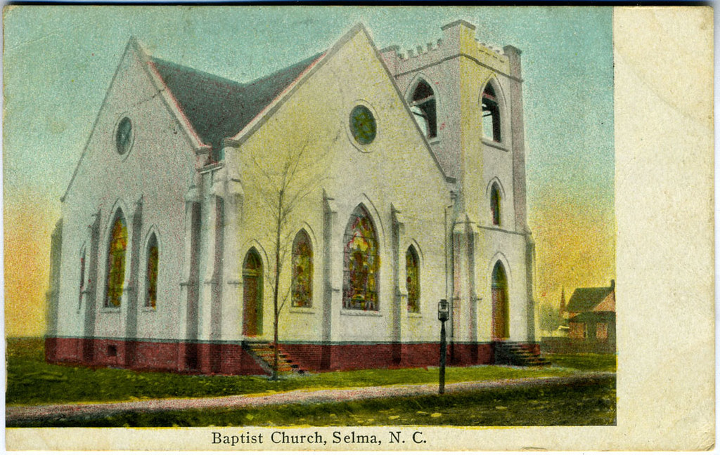 Baptist Church, Selma, N.C. View of a church with stained… Flickr
