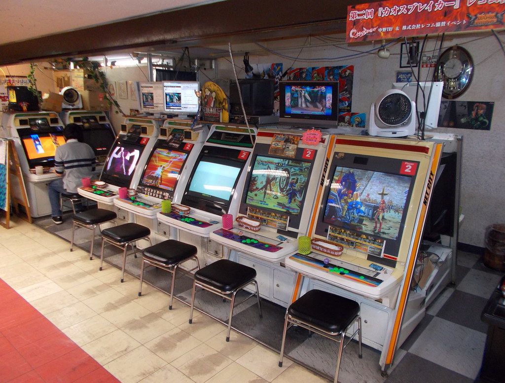 Japan Tokyo retro miniarcade in the Nakano Broadway complex a photo