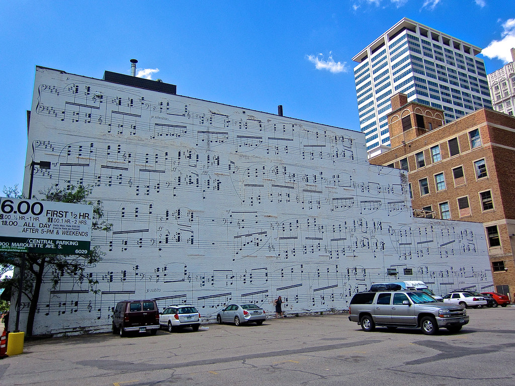 Music Mural, Minneapolis, MN Musical mural on a wall in Mi… Flickr