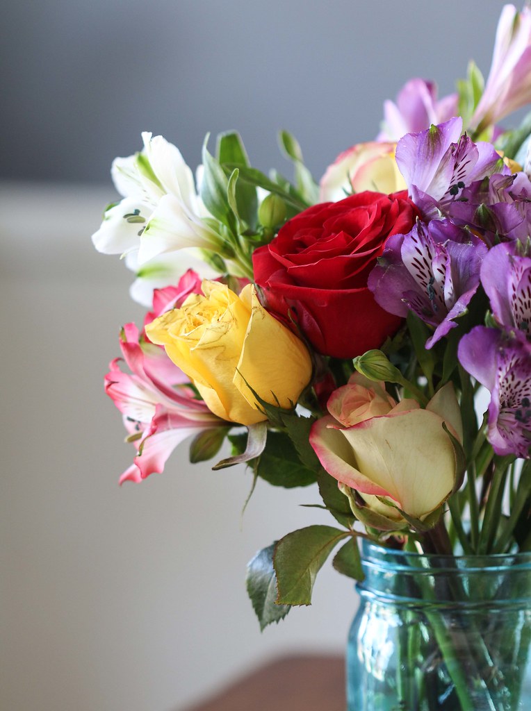 Smiles and Sunshine bouquet of flowers with red, yellow an… Flickr