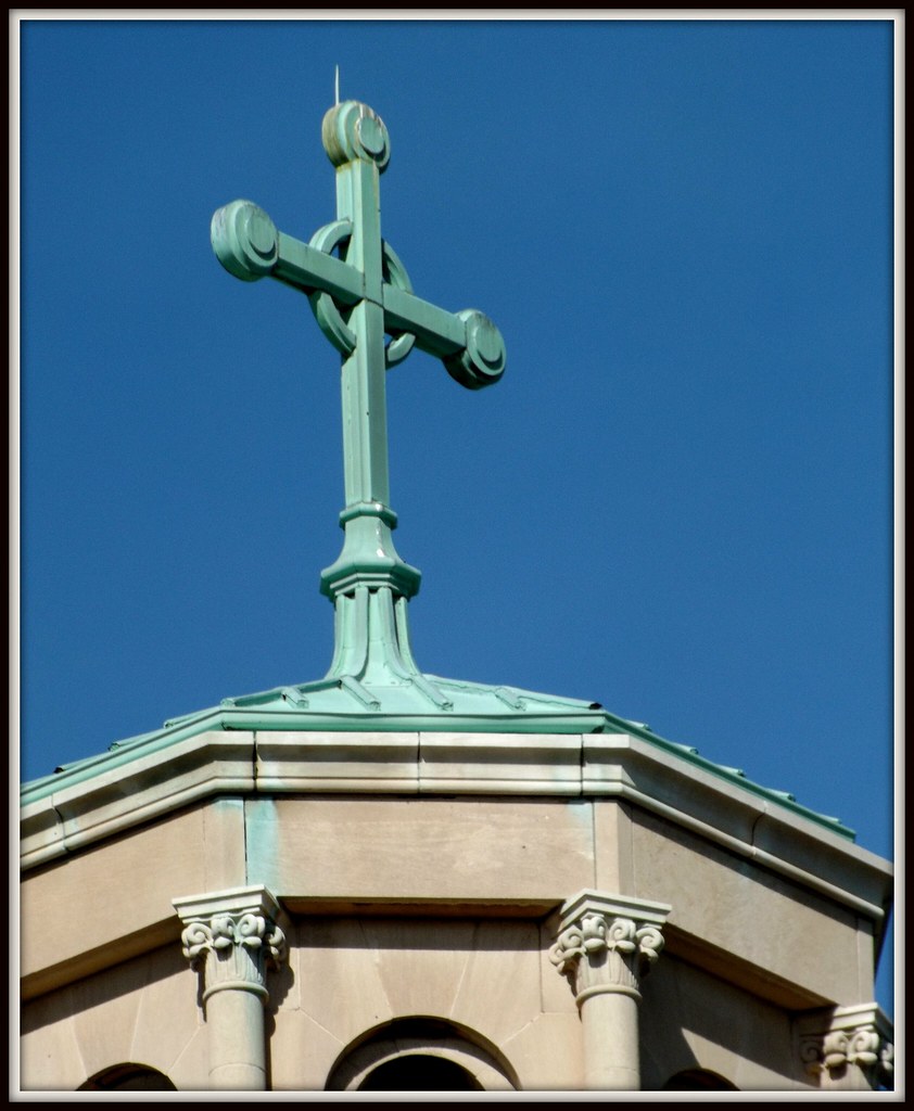 Saint Cecilia Roman Catholic Church Cross Atop TowerDetroit MI a