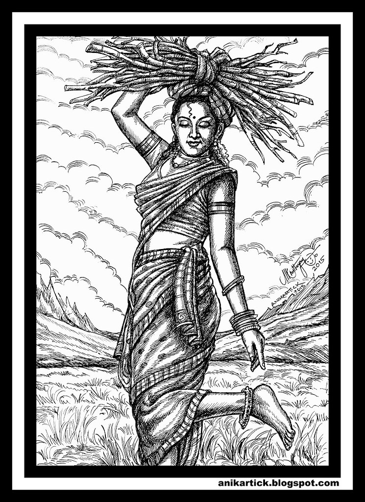 TAMIL ART,TAMIL DRAWINGS,TAMIL TRADITIONAL ART,TAMIL VILLA… Flickr