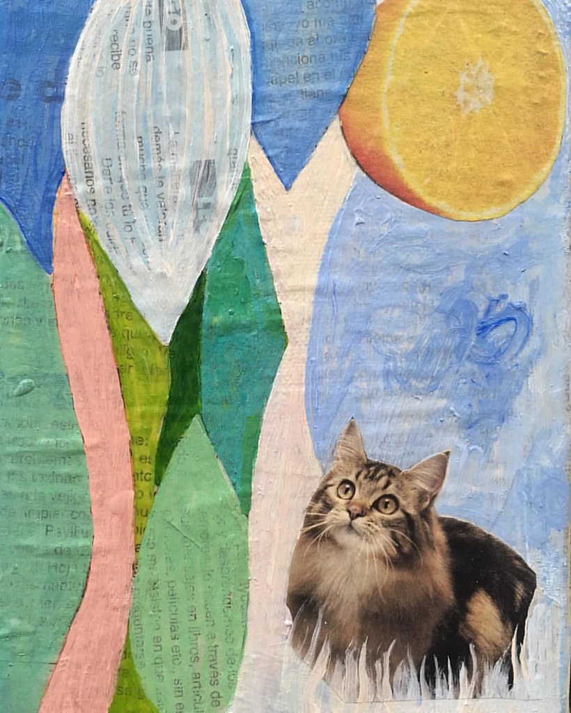 Cats Can See Things That We Can't, 7"x5". Mixed media, 201… Flickr