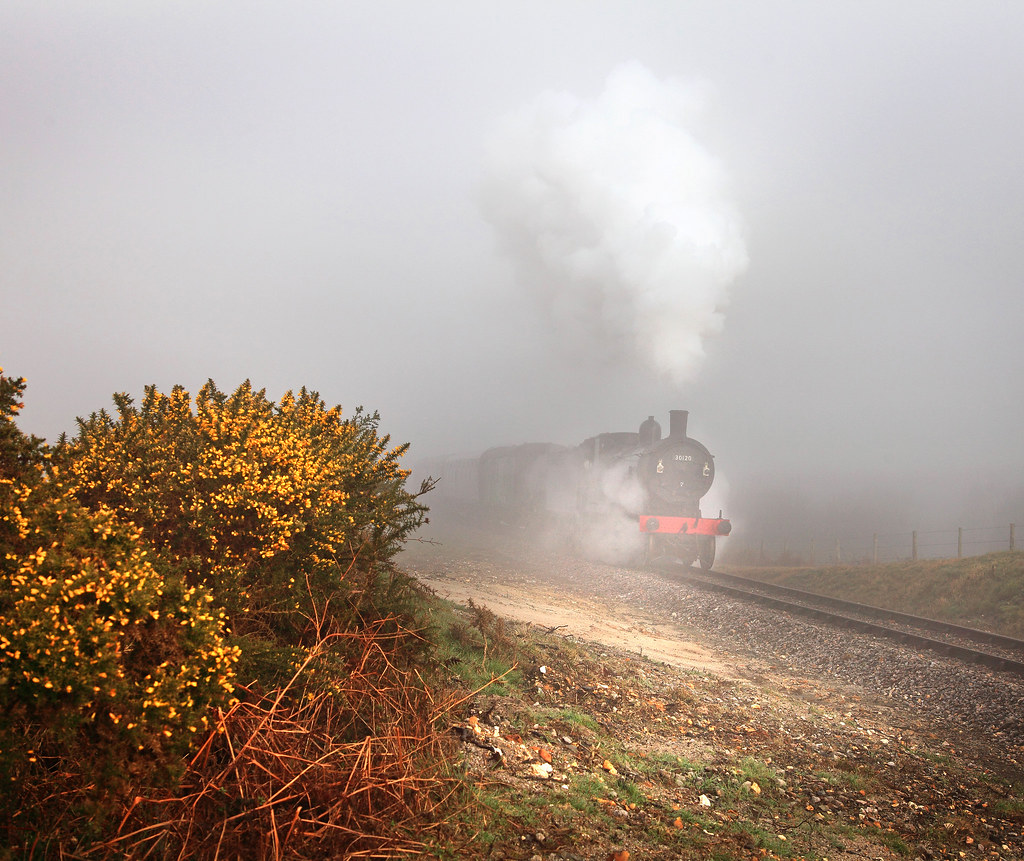 Gorse 30120 crosses Townsend common, Corfe with a charter … Flickr