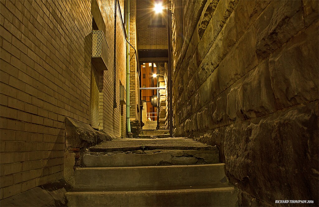 Behind St. Bernard Catholic Church, Akron, Ohio The narrow… Flickr